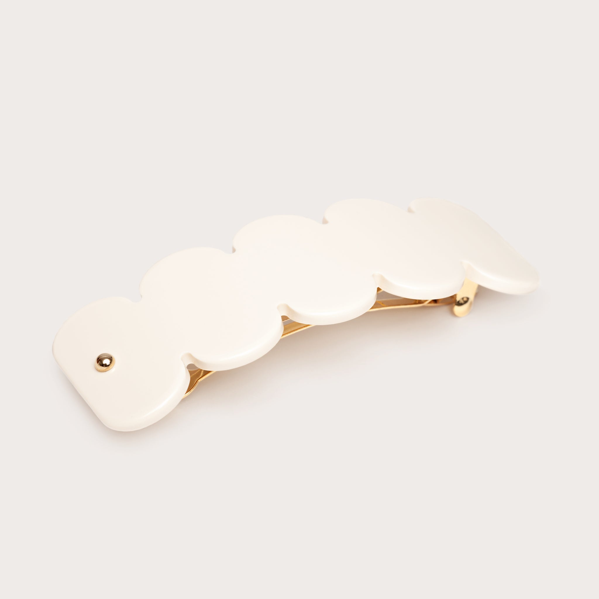 Grande barrette à cheveux Free Jazzic en ivoire