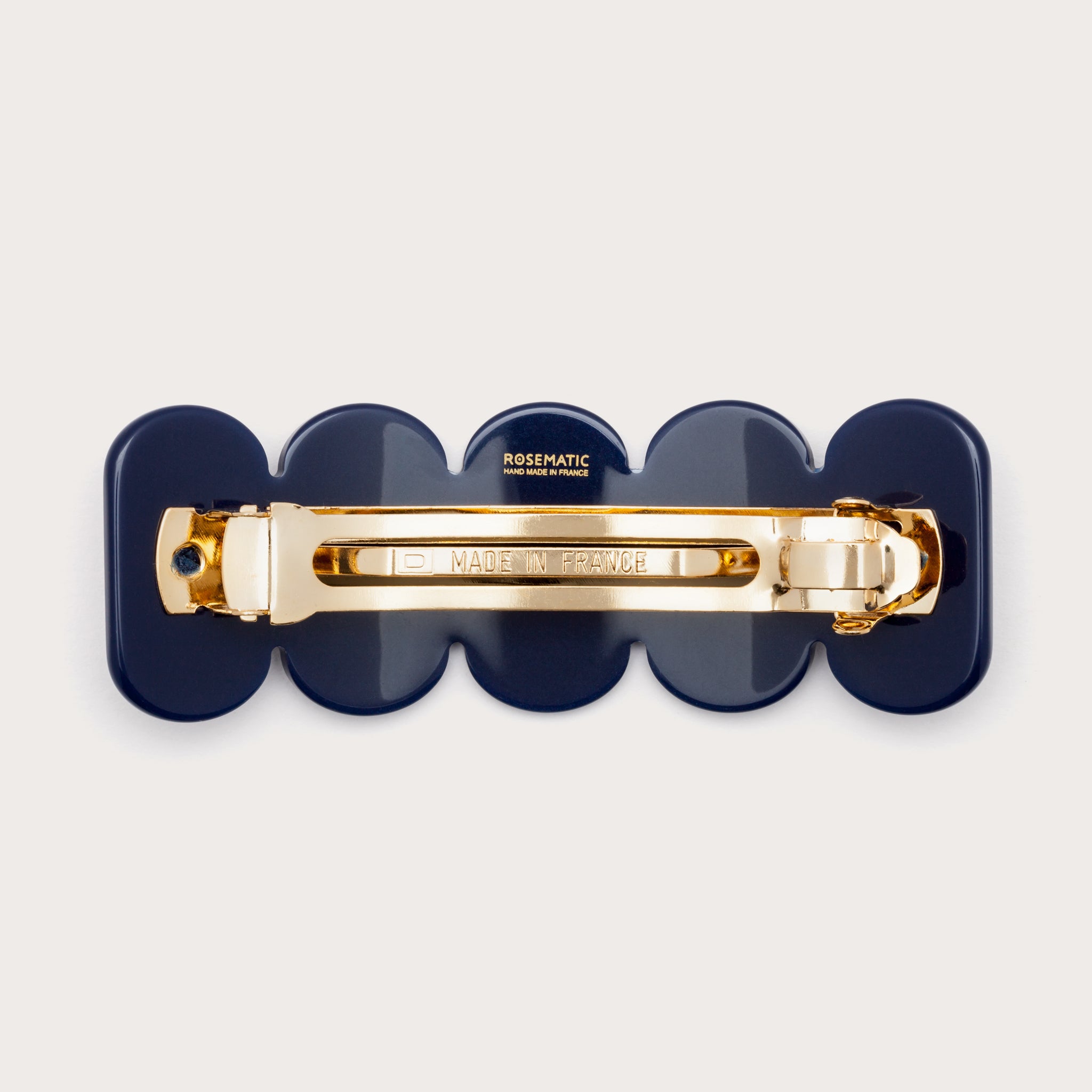 Grande barrette à cheveux Free Jazzic en couleur marine vue arrière