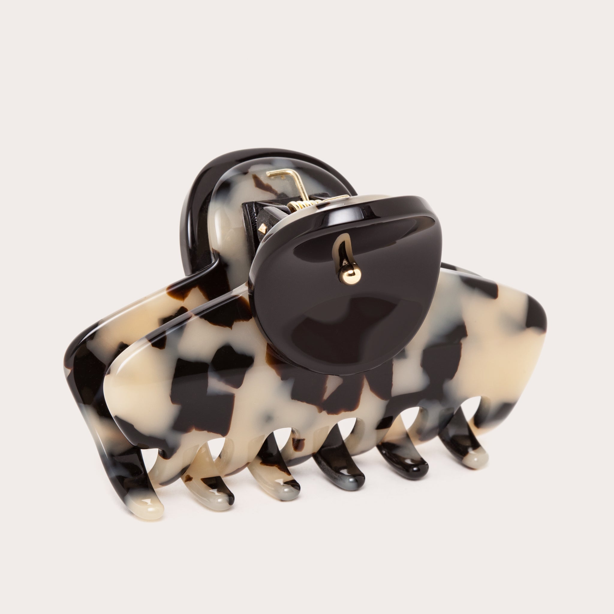 Petite pince a cheveux noire et écailles Rosematic