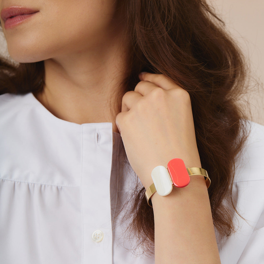 JAZZIC - bracelet nacre & corail Rosematic