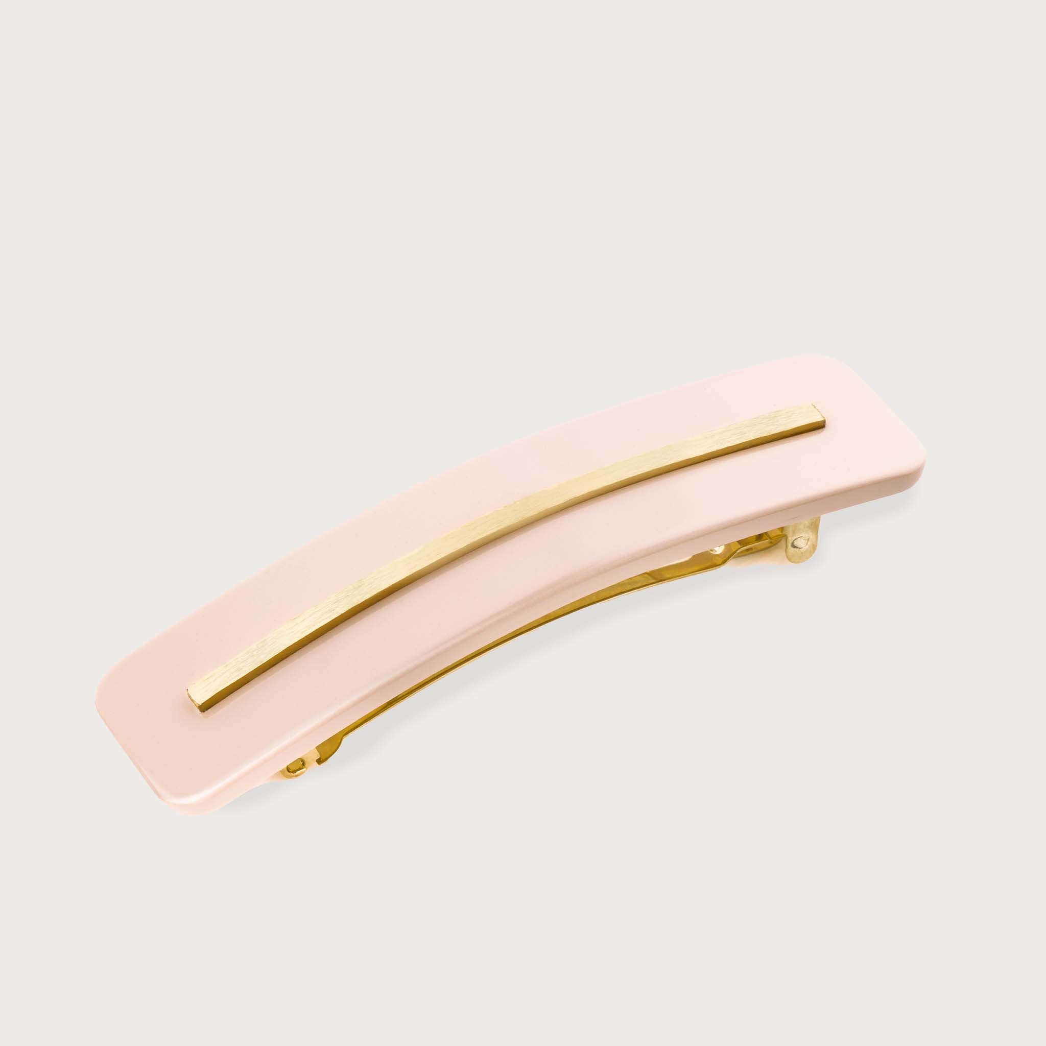 DORIC  - Barrette rose poudre & or Rosematic