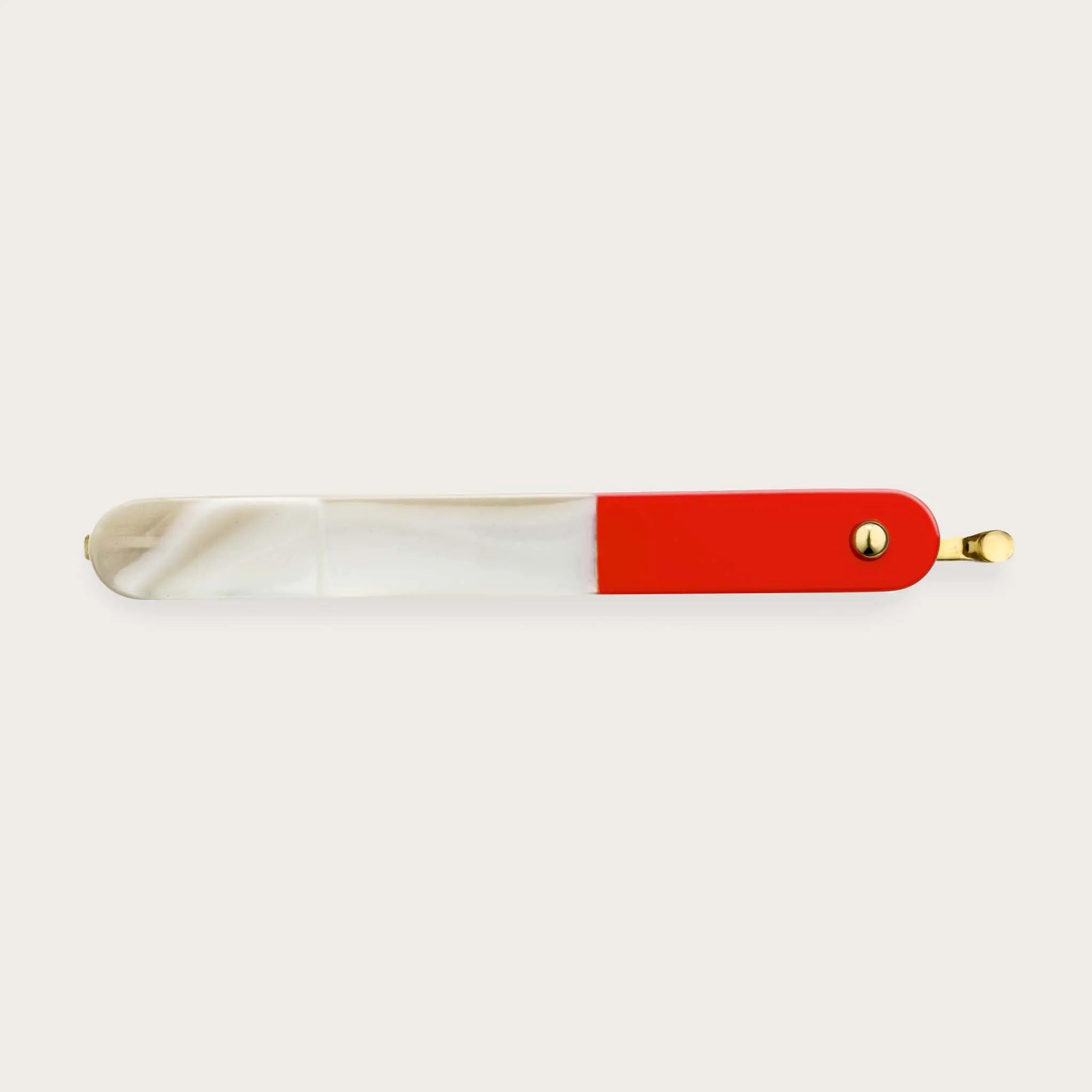 GRAPHIC - Petite barrette nacre & corail Rosematic