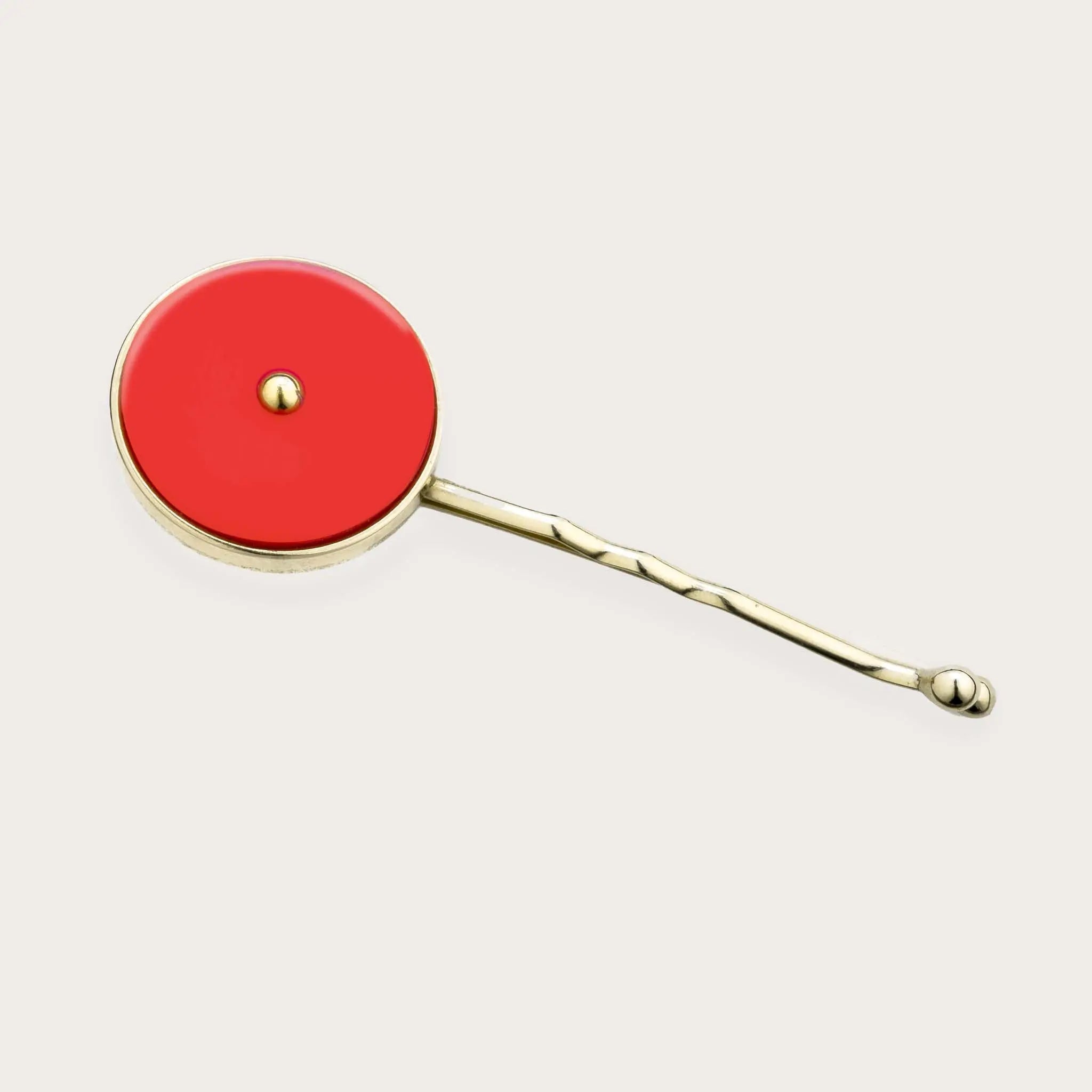 ICONIC - Petite barrette de côté corail Rosematic