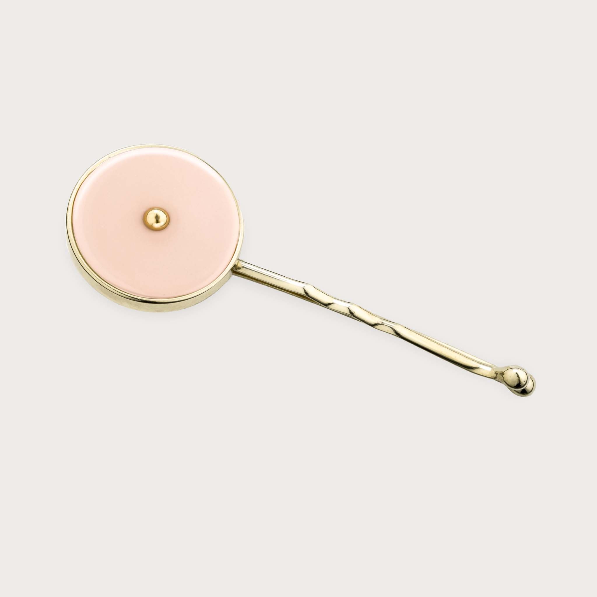 ICONIC - Small powder pink side barrette